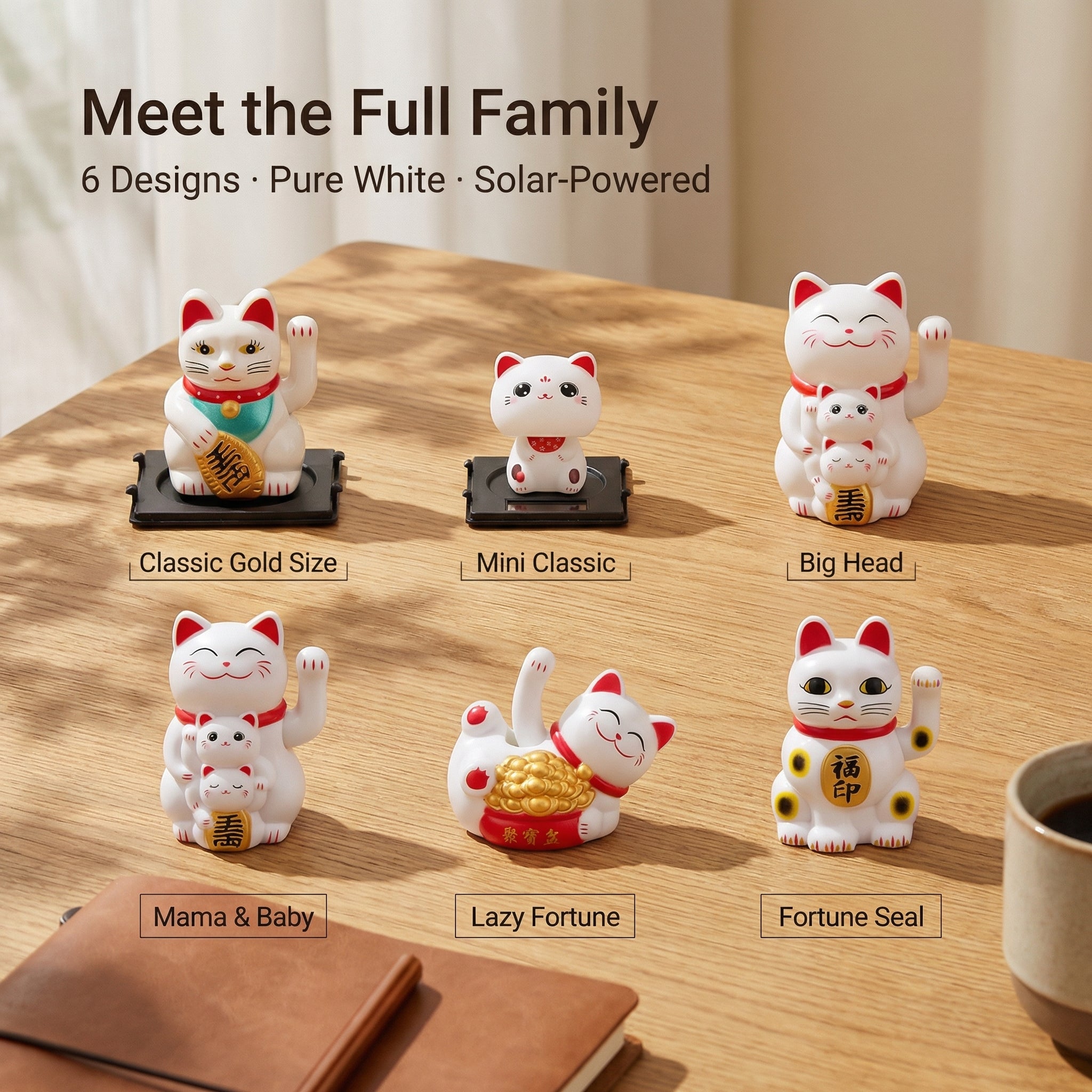 COLLECTOR-SET solar lucky cat bundle - image 2 - LIEE FLAT CAT