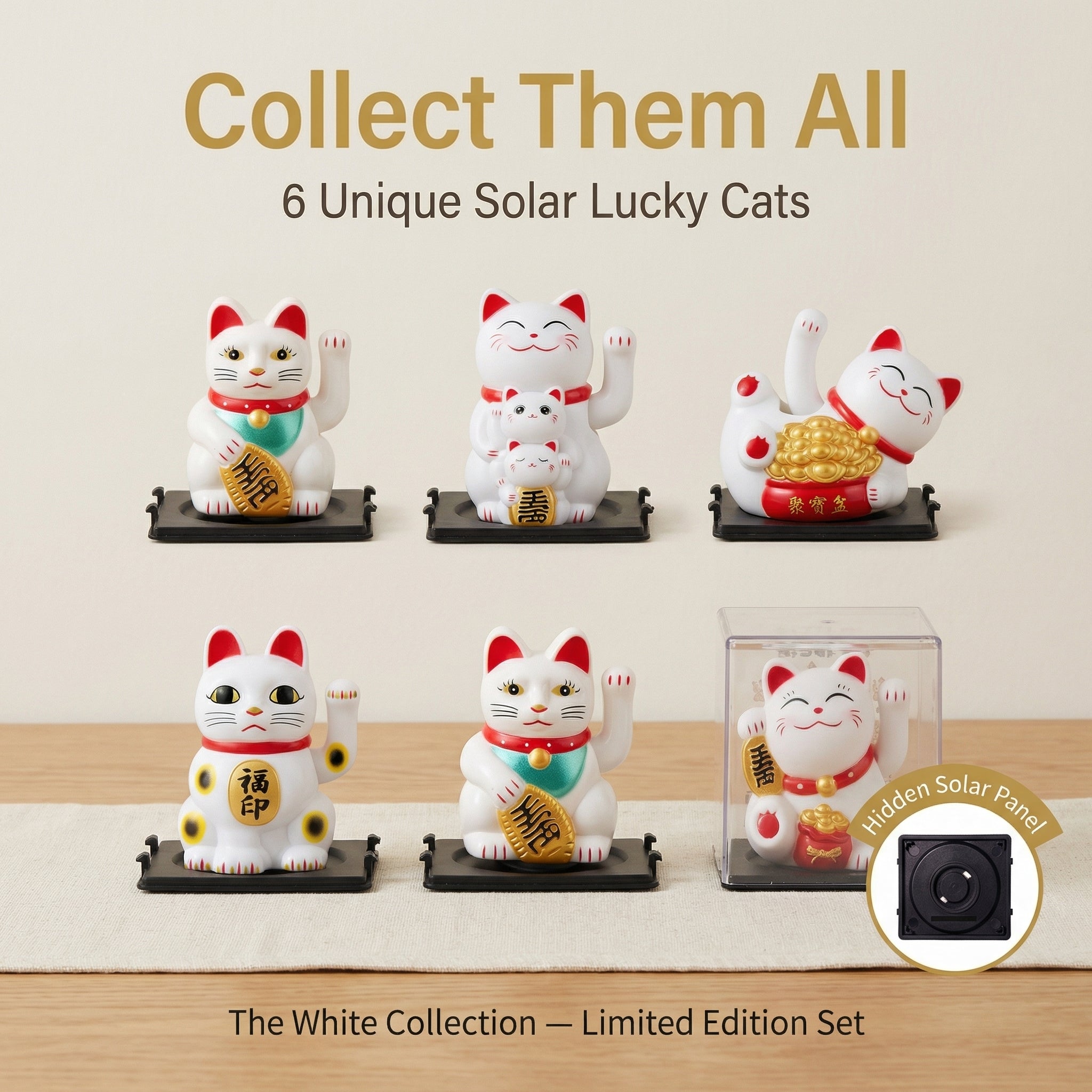 COLLECTOR-SET solar lucky cat bundle - image 6 - LIEE FLAT CAT