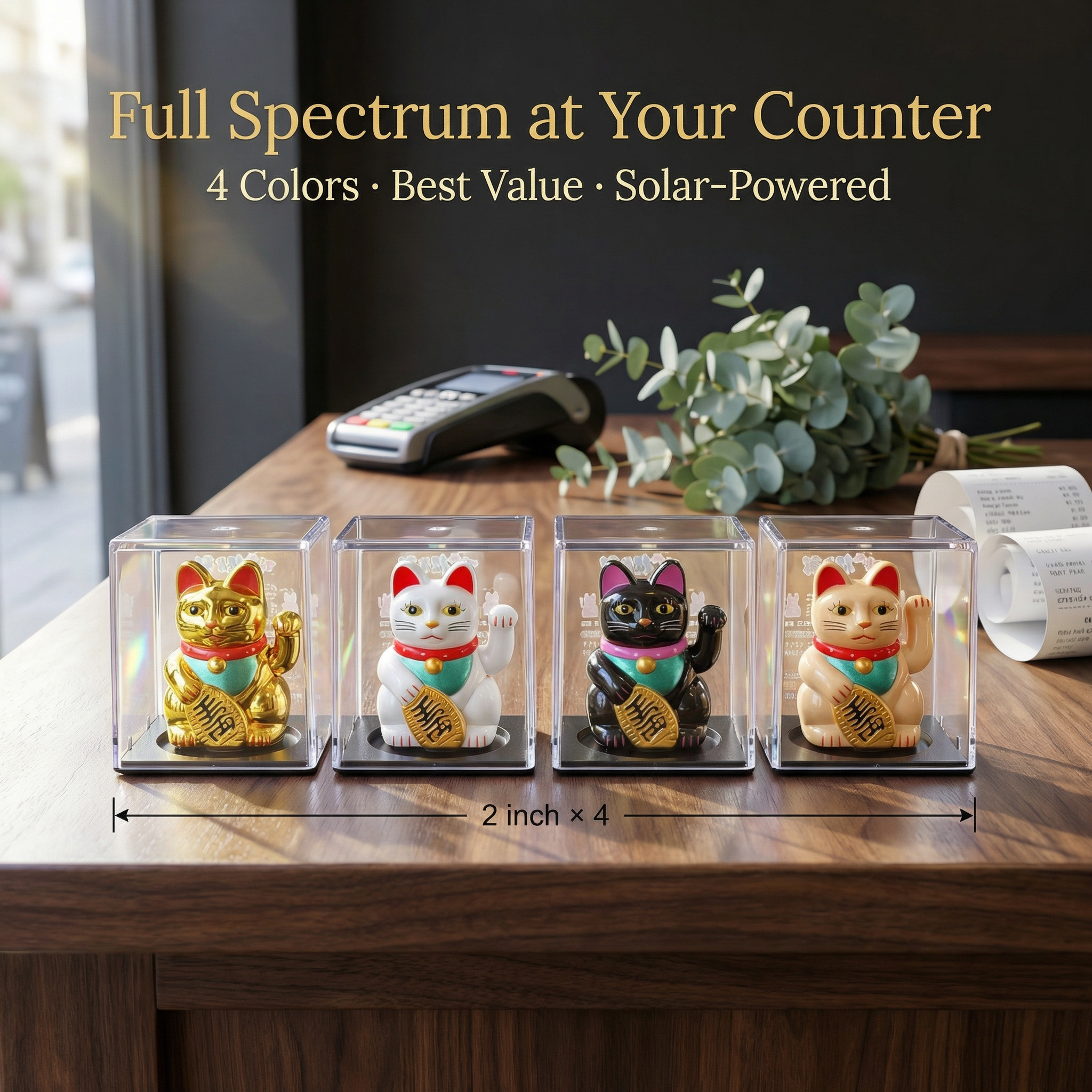 QUAD-SPECTRUM solar lucky cat bundle - image 3 - LIEE FLAT CAT