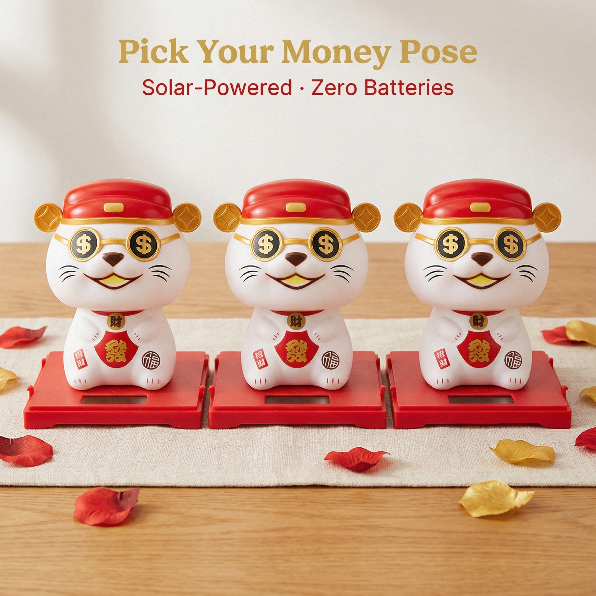 Solar Lucky Cat with Sunglasses — Cool Cat Edition - image 6 - LIEE FLAT CAT