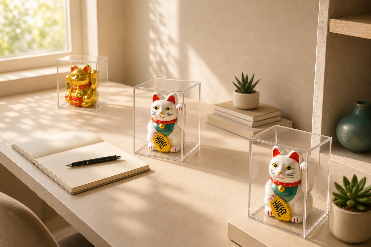 Solar Lucky Cat Desk Decor Ideas: A Playful Desk Decor Guide
