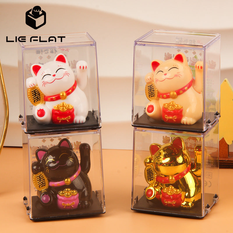 LIEE FLAT Solar system Japanese style small cat lucky cat with beckoning hand