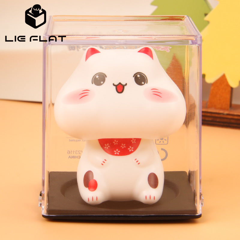 Solar lucky cat classic beckoning fortune cat - angle 3