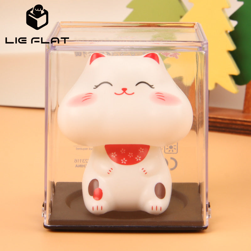 Solar lucky cat classic beckoning fortune cat - angle 4