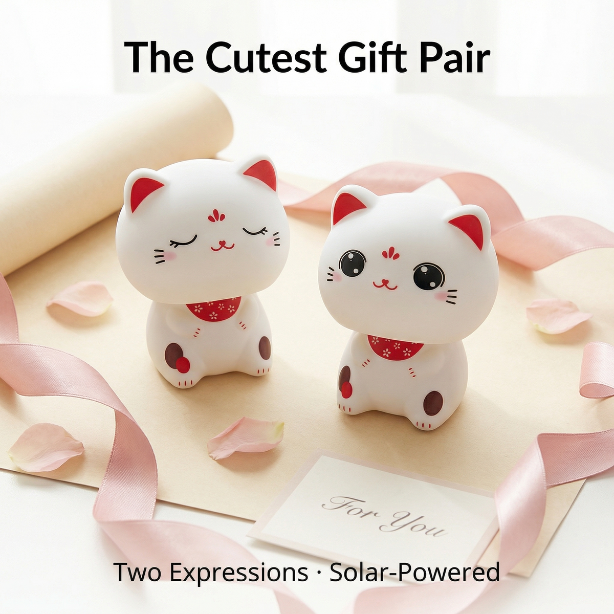 DUO-BIGHEAD solar lucky cat bundle - image 5 - LIEE FLAT CAT