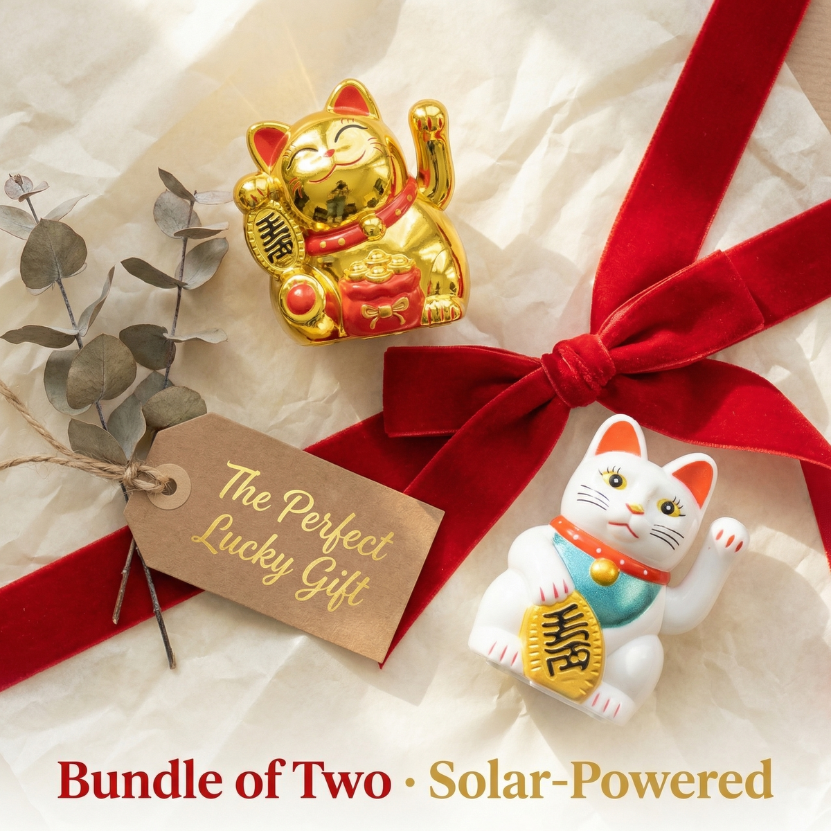 DUO-CLASSIC-WG solar lucky cat bundle - image 5 - LIEE FLAT CAT