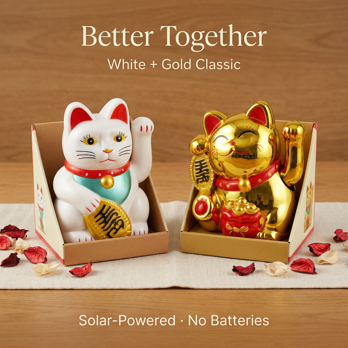DUO-CLASSIC-WG solar lucky cat bundle - image 6 - LIEE FLAT CAT