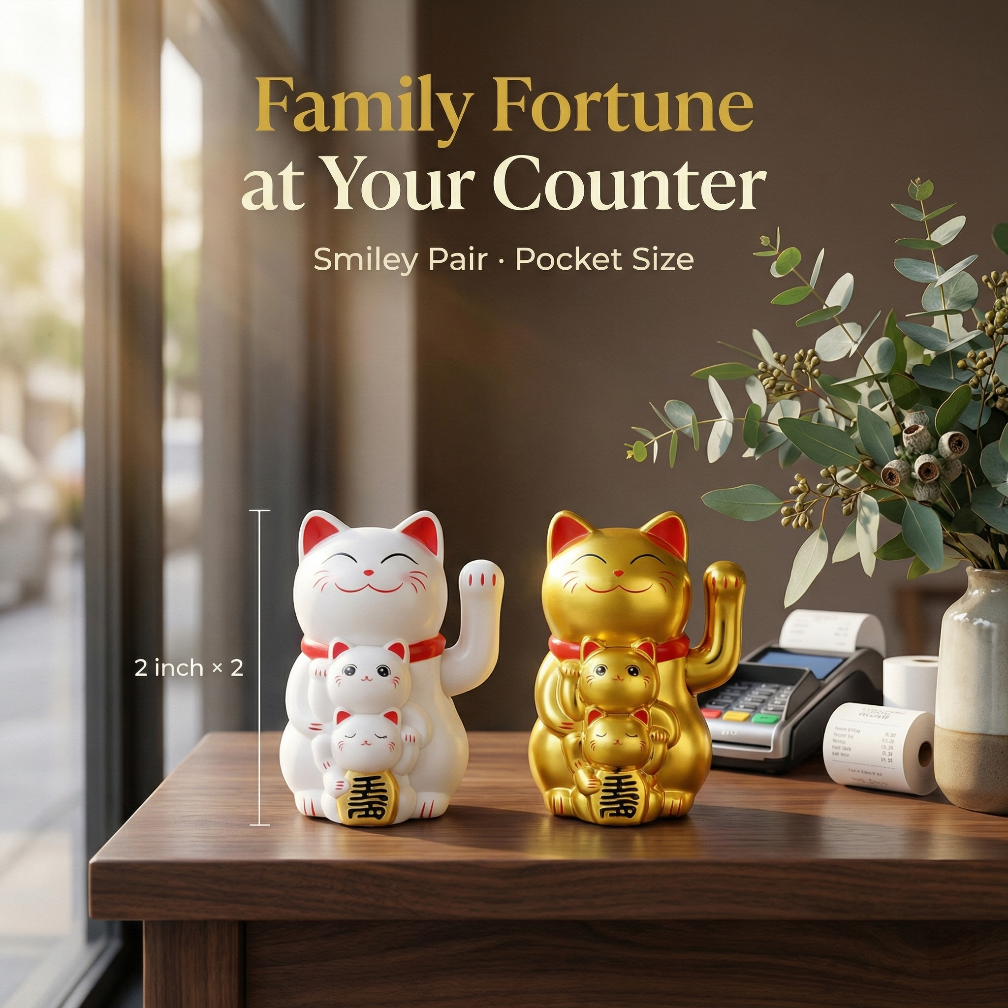 DUO-SMILEY solar lucky cat bundle - image 3 - LIEE FLAT CAT