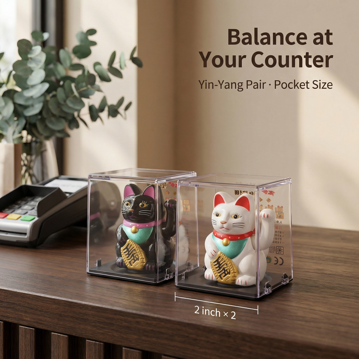 DUO-YINYANG solar lucky cat bundle - image 3 - LIEE FLAT CAT