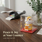 Solar Lion Dance Panda — Cultural Fusion Desk Figurine - image 3 - LIEE FLAT CAT