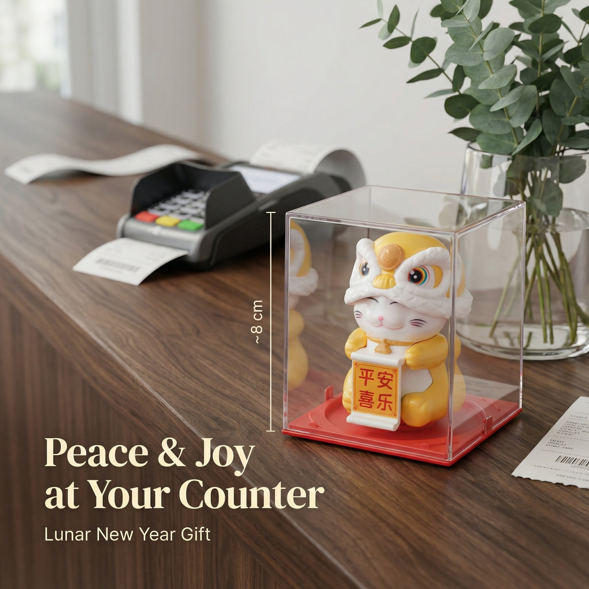 Solar Lion Dance Panda — Cultural Fusion Desk Figurine - image 3 - LIEE FLAT CAT
