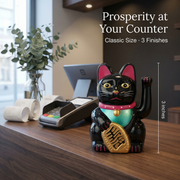Solar Lucky Cat 3-Inch Classic — White, Gold, or Black - image 3 - LIEE FLAT CAT