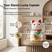 Solar Lucky Cat 5-Inch — The Flagship Desk & Shop Edition - image 2 - LIEE FLAT CAT