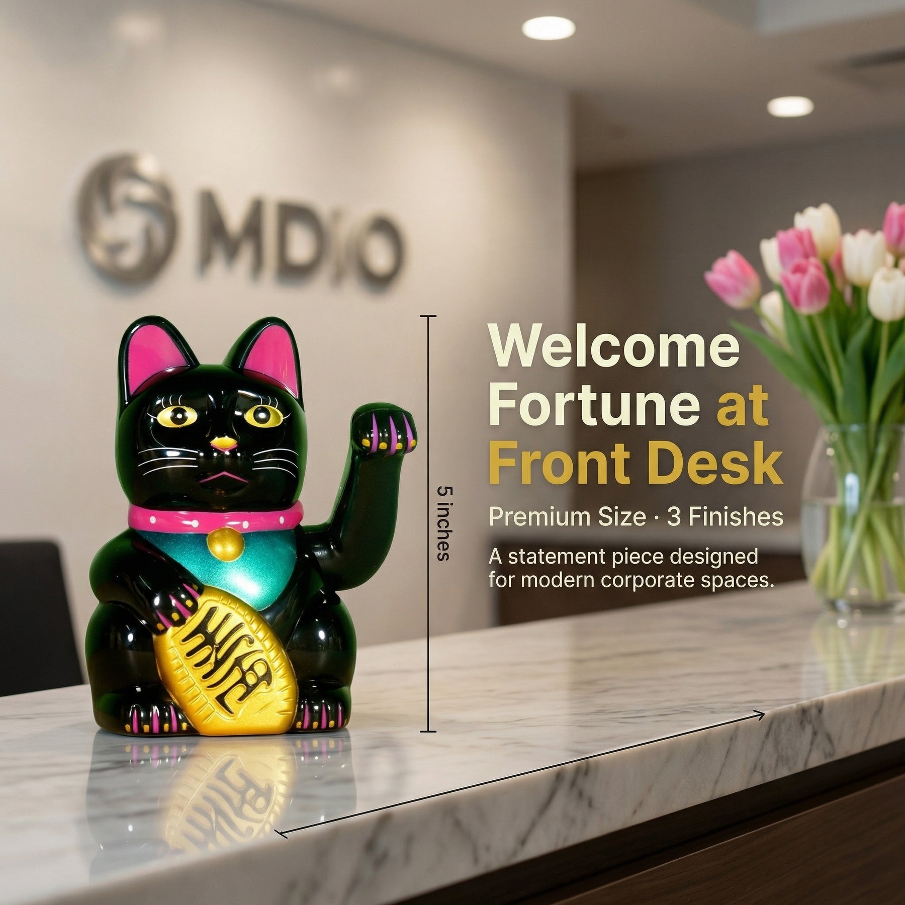 Solar Lucky Cat 5-Inch — The Flagship Desk & Shop Edition - image 3 - LIEE FLAT CAT
