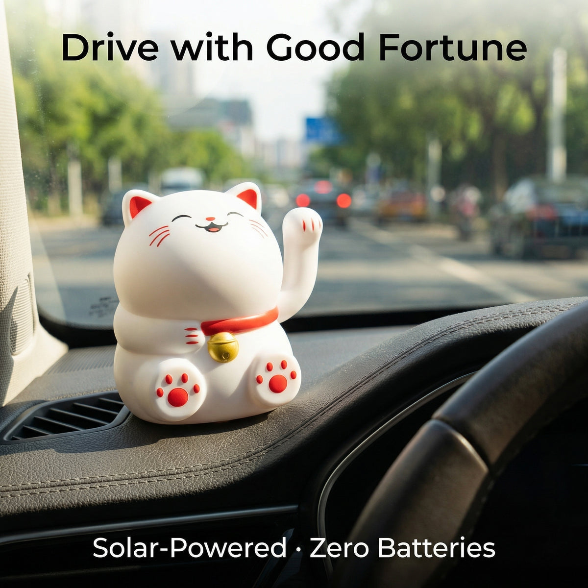 Solar Lucky Cat Chubby Edition — 3.5-Inch Round Body - image 5 - LIEE FLAT CAT