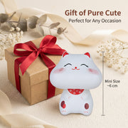 Solar Lucky Cat in Dome Display Case — Fat Head Edition - image 3 - LIEE FLAT CAT