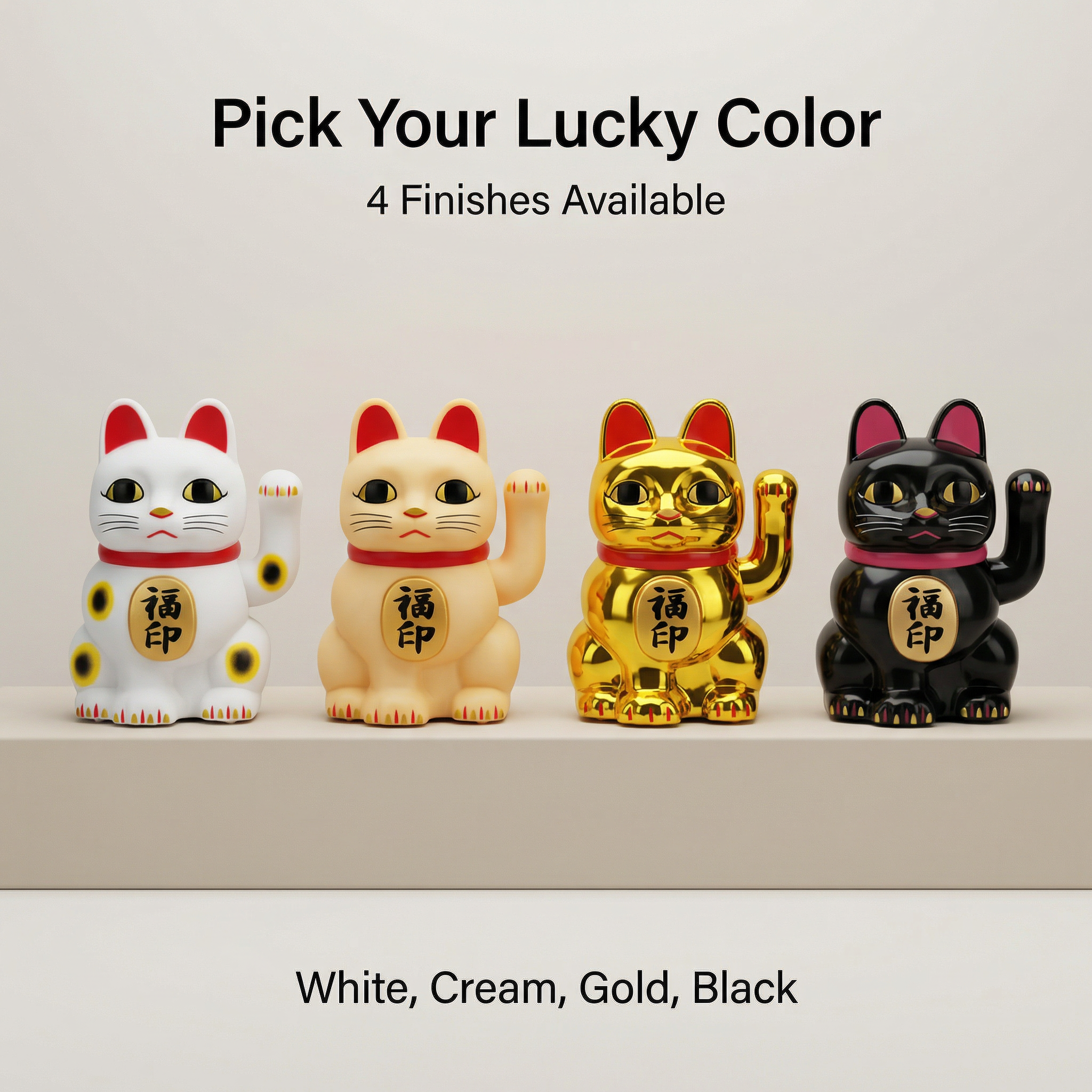 Solar Lucky Cat 2-Inch — Fu Blessing Edition - image 6 - LIEE FLAT CAT