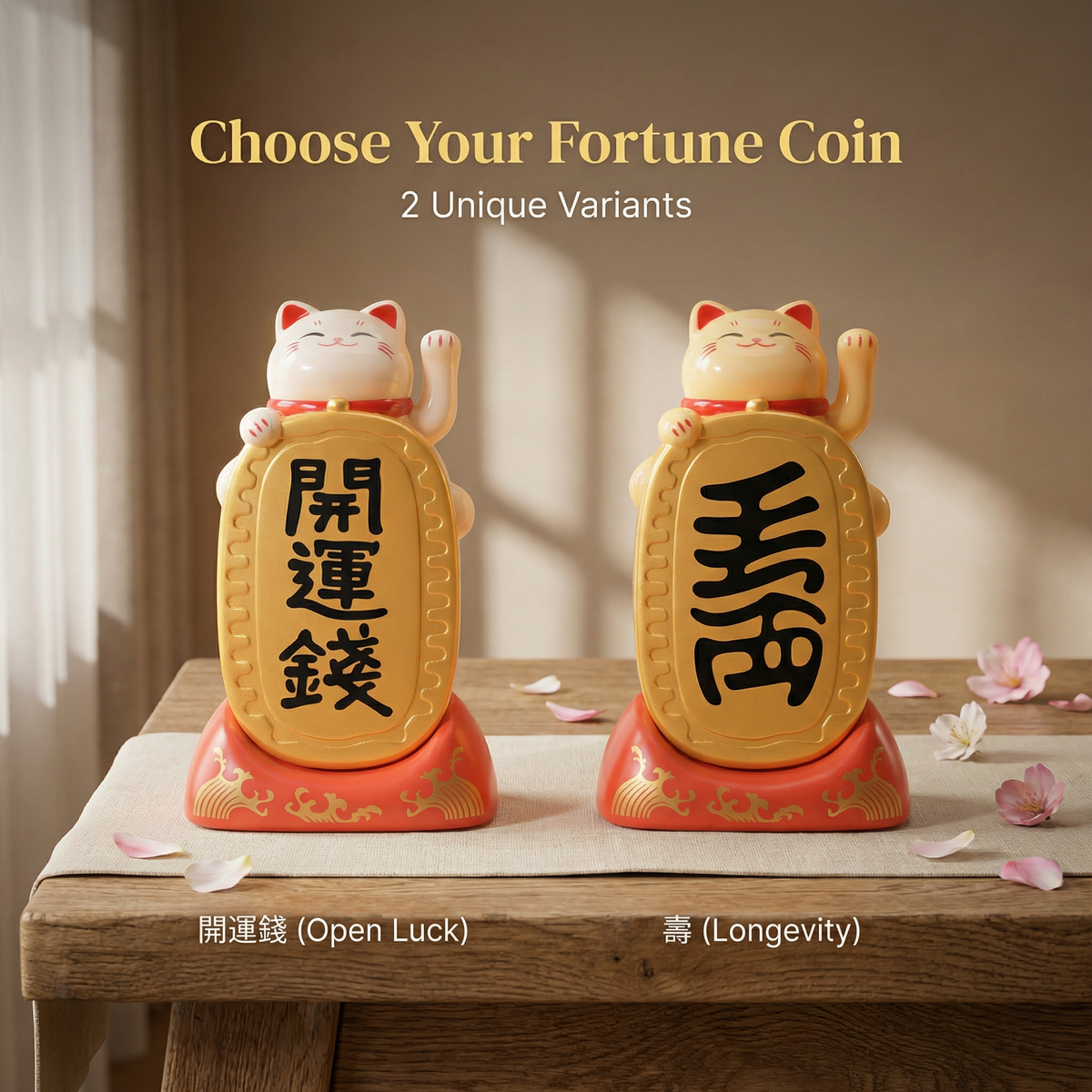 Solar Lucky Cat — Golden Coin Waving Figurine - image 6 - LIEE FLAT CAT