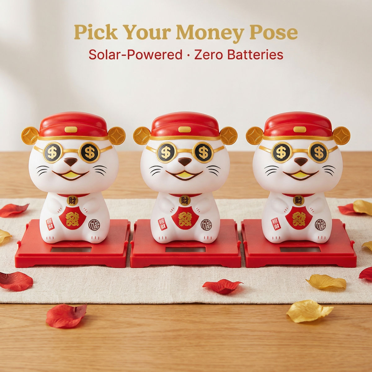 Solar Lucky Cat with Sunglasses — Cool Cat Edition - image 6 - LIEE FLAT CAT