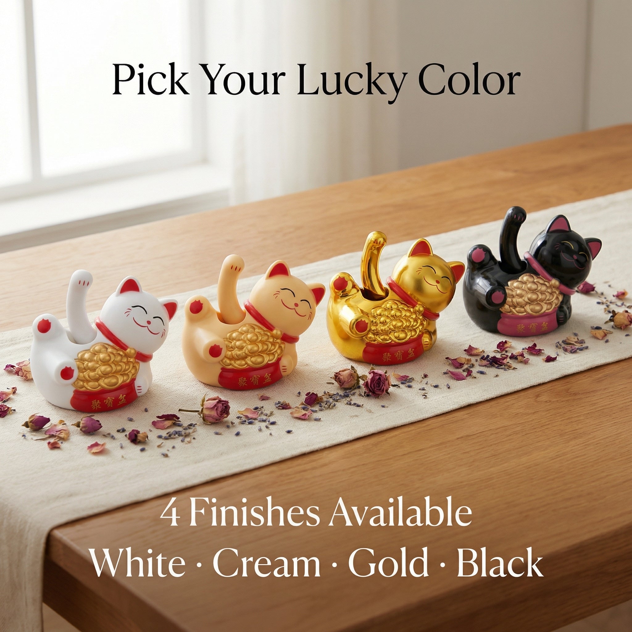 Solar Lying Lucky Cat 2-Inch — Relaxed Mini Desk Companion - image 6 - LIEE FLAT CAT