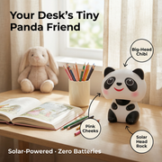 Solar Mini Panda 2-Inch — Tiny Desk & Car Companion - image 2 - LIEE FLAT CAT