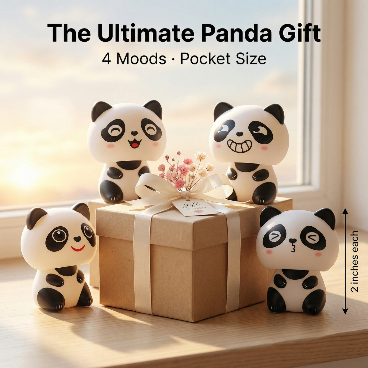 Solar Mini Panda 2-Inch — Tiny Desk & Car Companion - image 3 - LIEE FLAT CAT