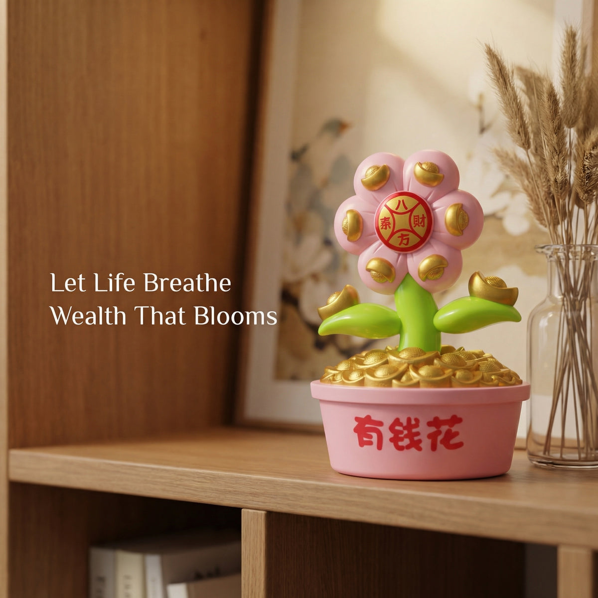 Solar Money Flower — Gentle Swaying Desk Figurine - image 4 - LIEE FLAT CAT