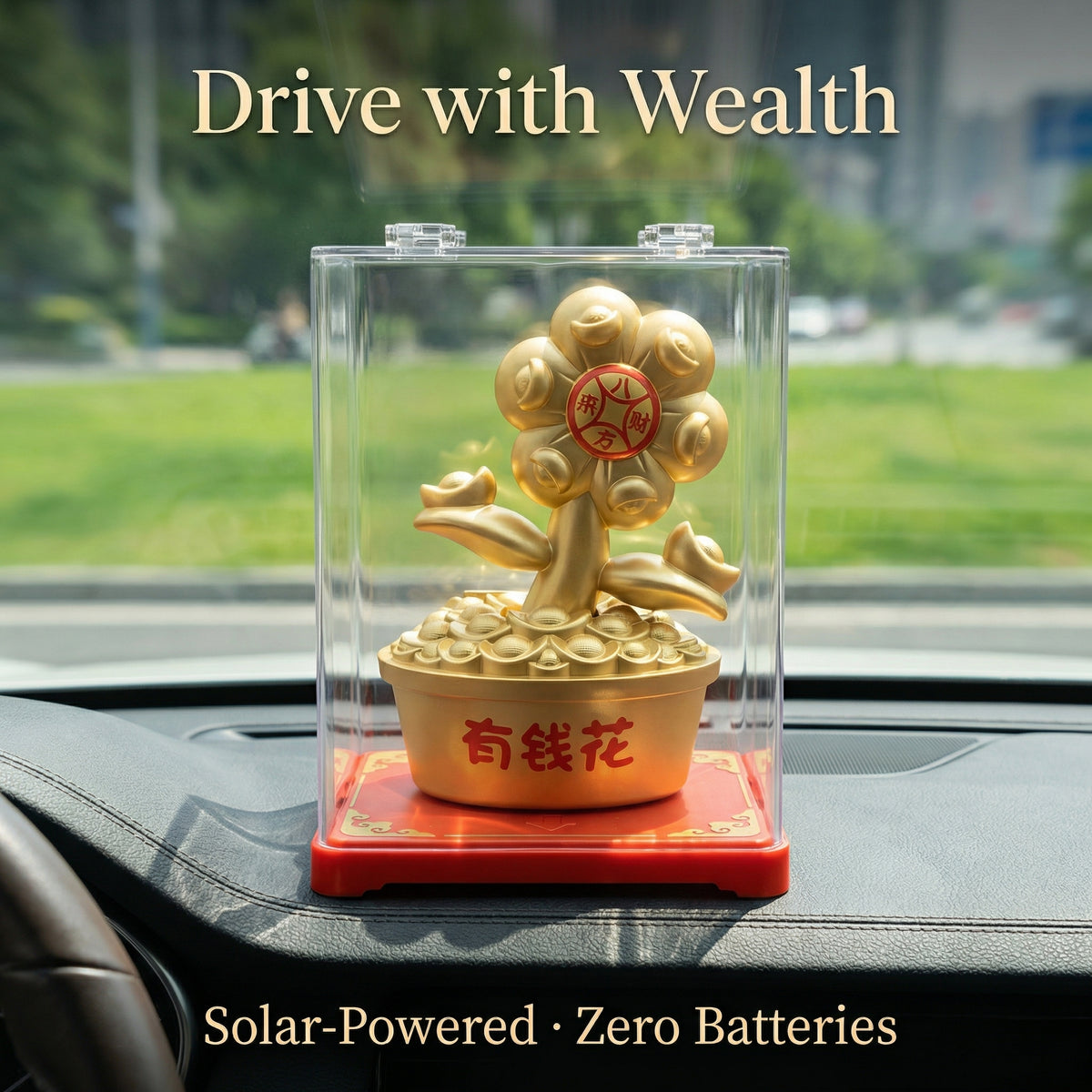 Solar Money Flower — Gentle Swaying Desk Figurine - image 5 - LIEE FLAT CAT