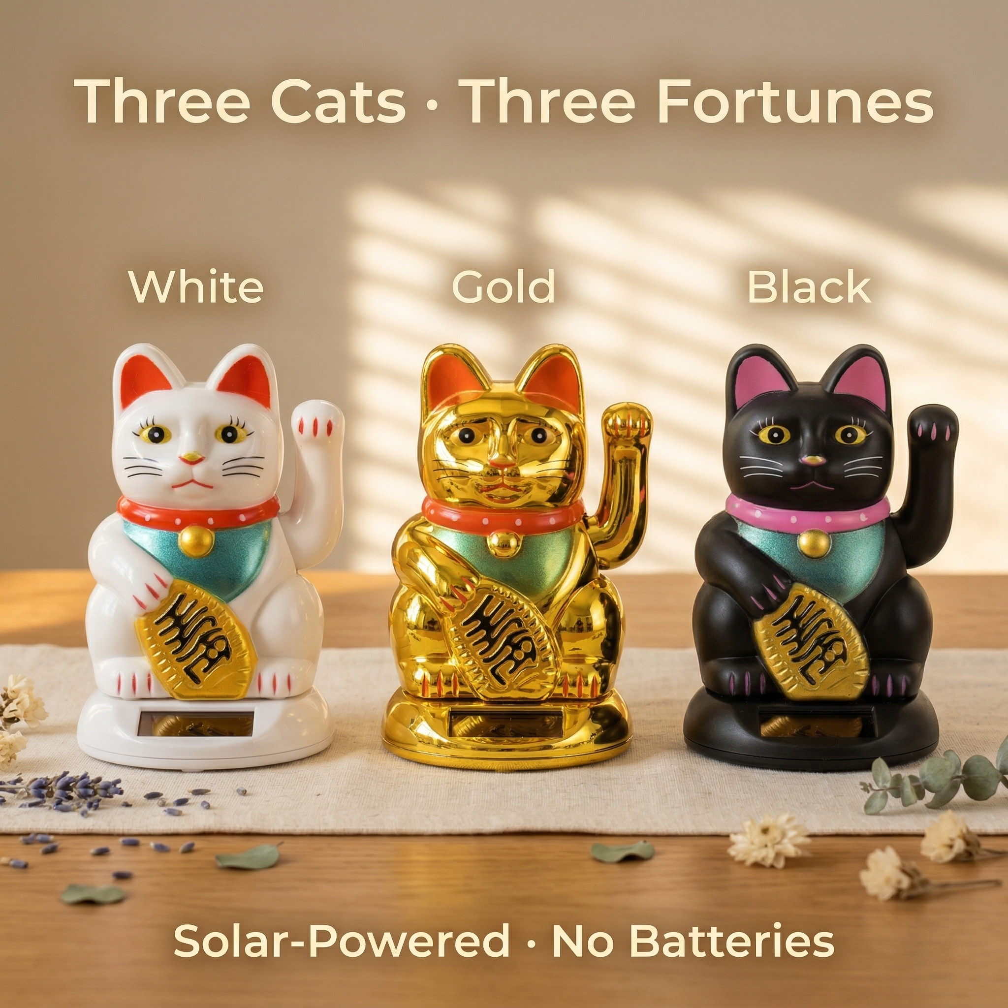 TRIO-CLASSIC solar lucky cat bundle - image 6 - LIEE FLAT CAT